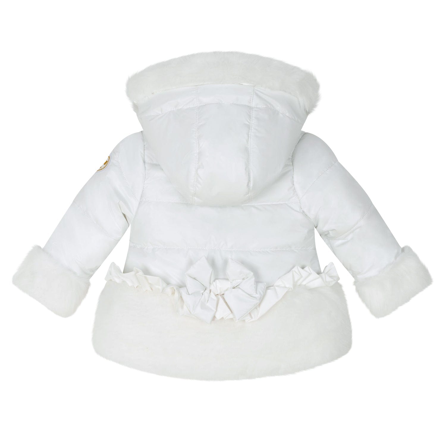 LITTLE A - Bear Hugs Honey Faux Fur Padded Jacket - Snow White