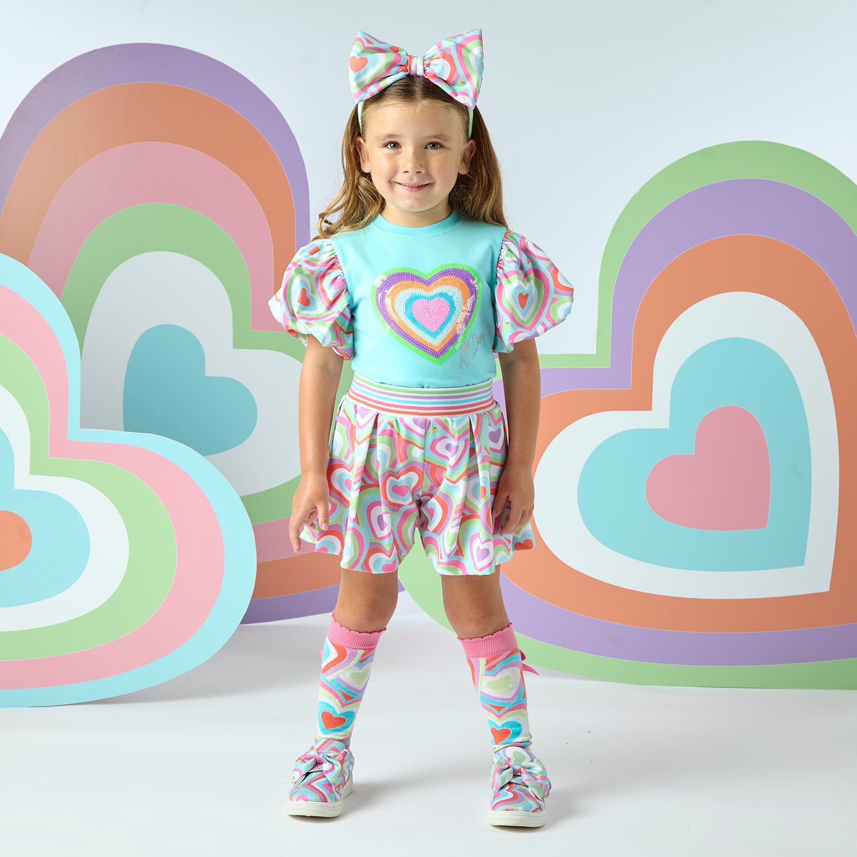 A DEE - Emma Pop Hearts Short Set - Turquoise