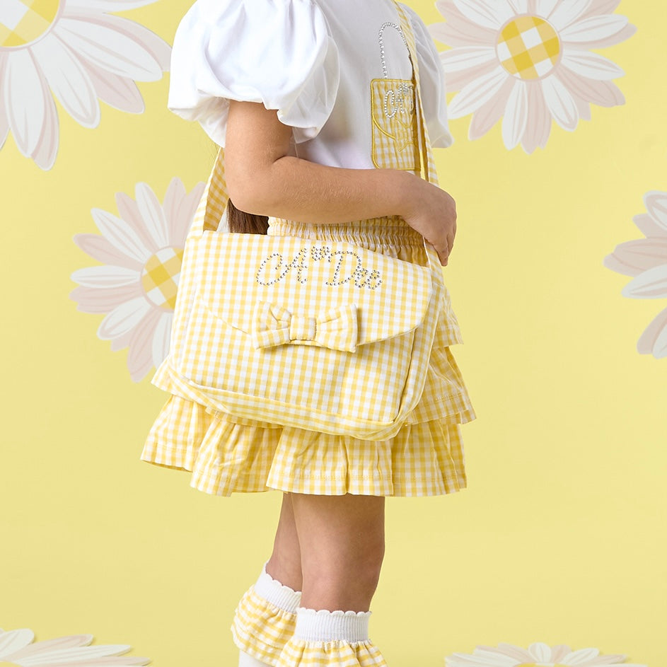 A DEE - Dora Daisy Dreamer Check Handbag - Sweet Lemon