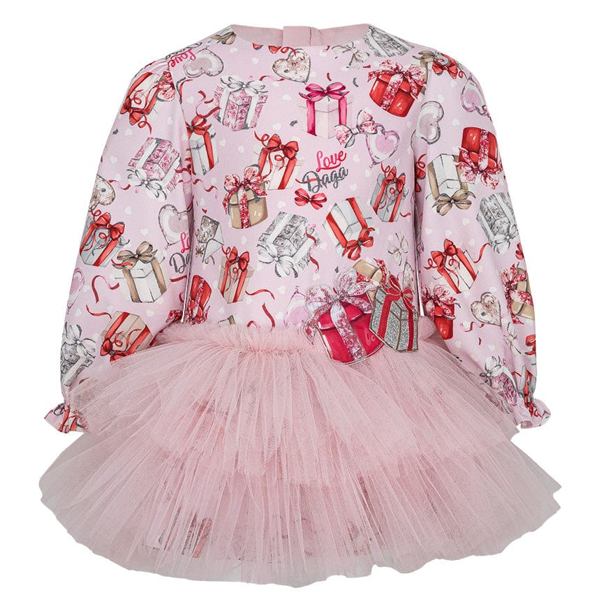 Daga - Magical Surprises Print Tulle Dress - Pink