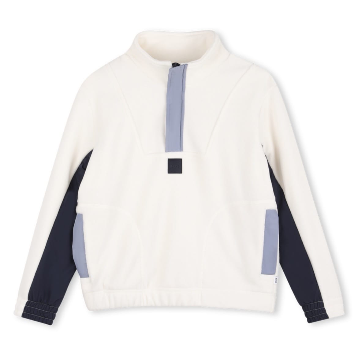 BOSS - Fleece Half Zip Sweatshirt  -  Ivory