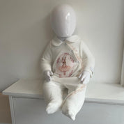JAMIKS - Velour Eugenie Rabbit  Babygrow - Pink