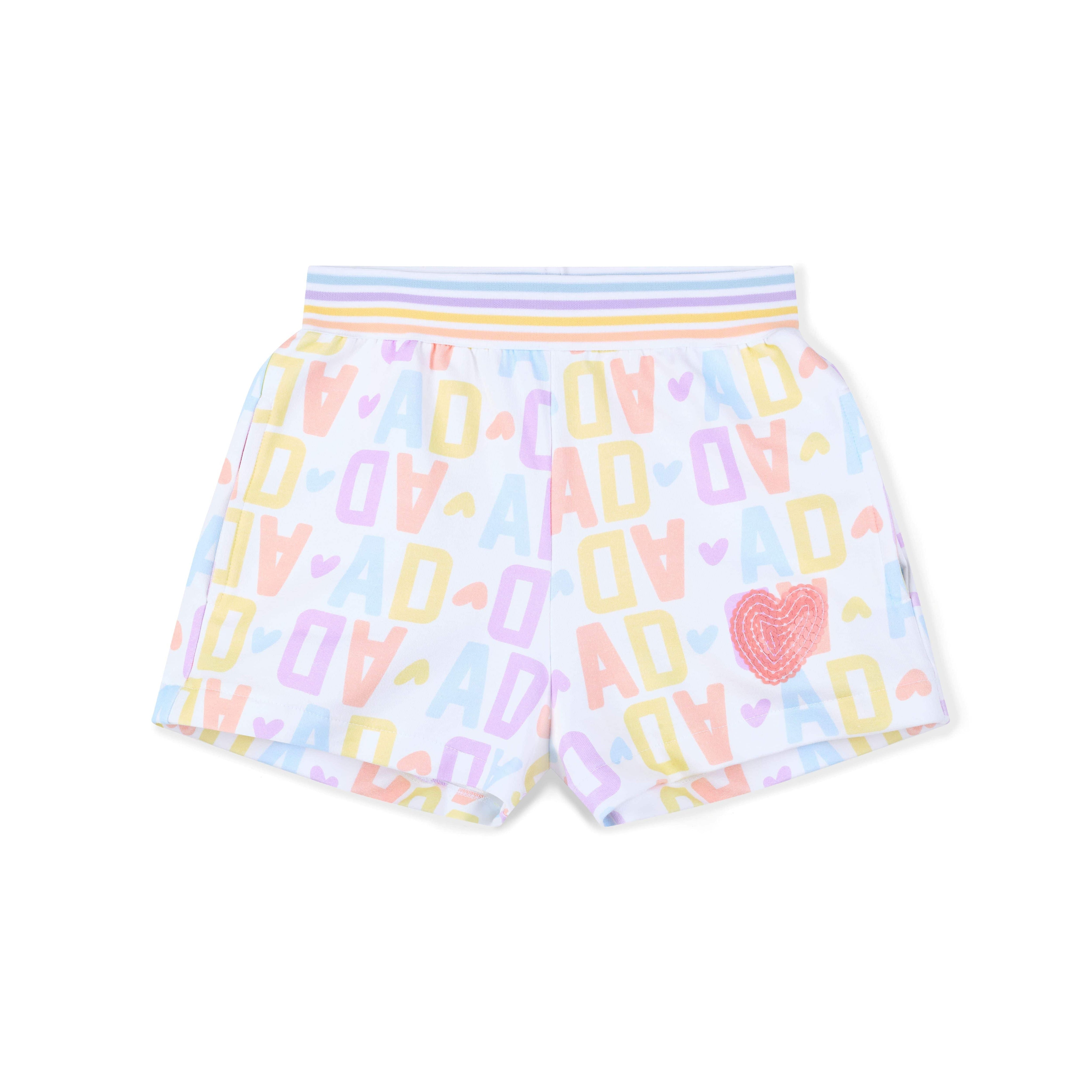 A DEE - Sienna Signature Summer Initial Print Short Set - Lemon