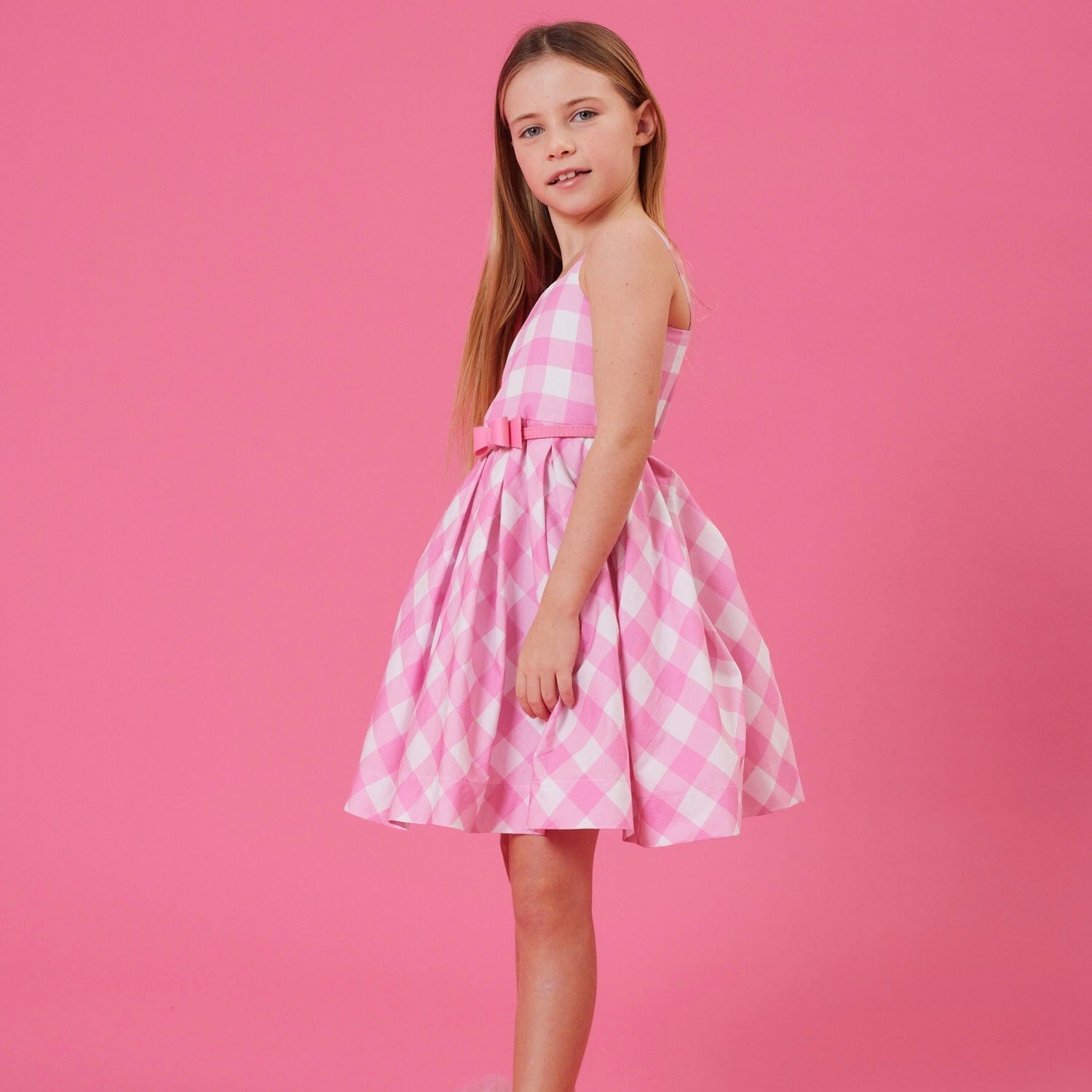 monnalisa pink dress Monnalisa Girls Pink Roses Dress