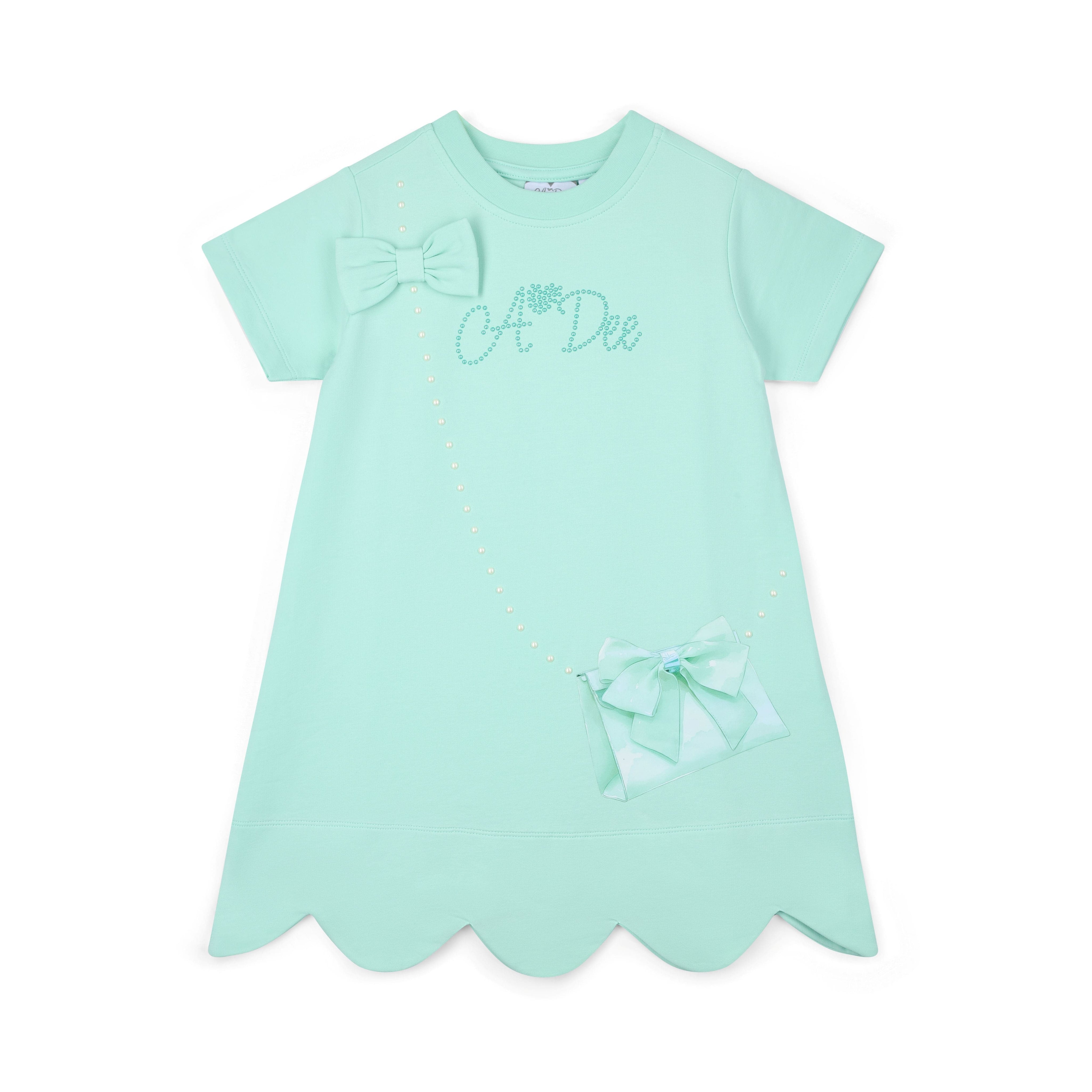 A DEE - Regina Bow-tique Chic Sweat Handbag Dress - Mint