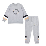 MITCH & SON - JNR Logan Melange Crew Neck Tracksuit - Grey Marl