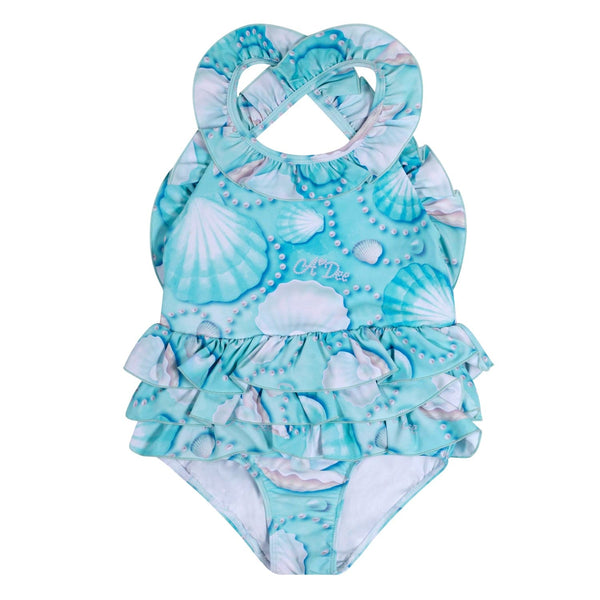 A DEE - Ariel Ocean Pearl Print Swimsuit - Aruba Blue