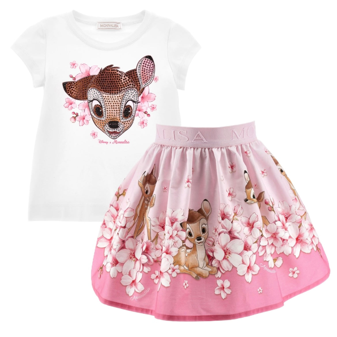 MONNALISA - Bambi Skirt Set - White