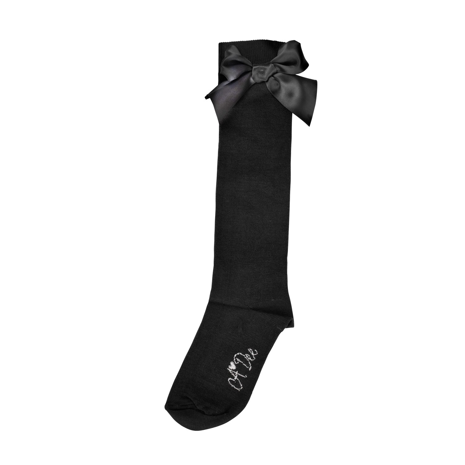 A DEE - Back To School Binky Bow Knee High Socks  - Black