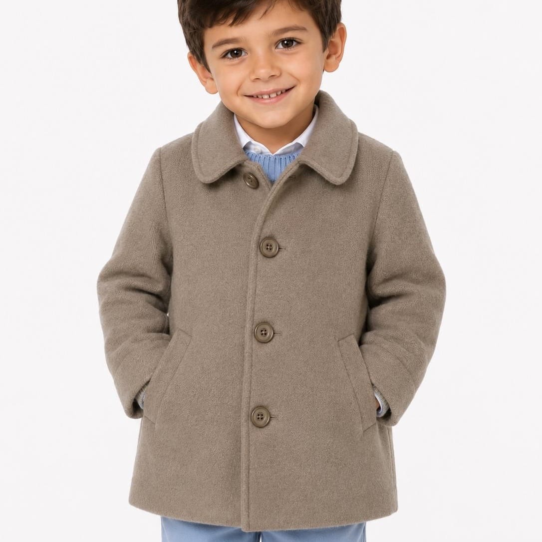 BIMBALO - Woven Traditional Coat - Camel