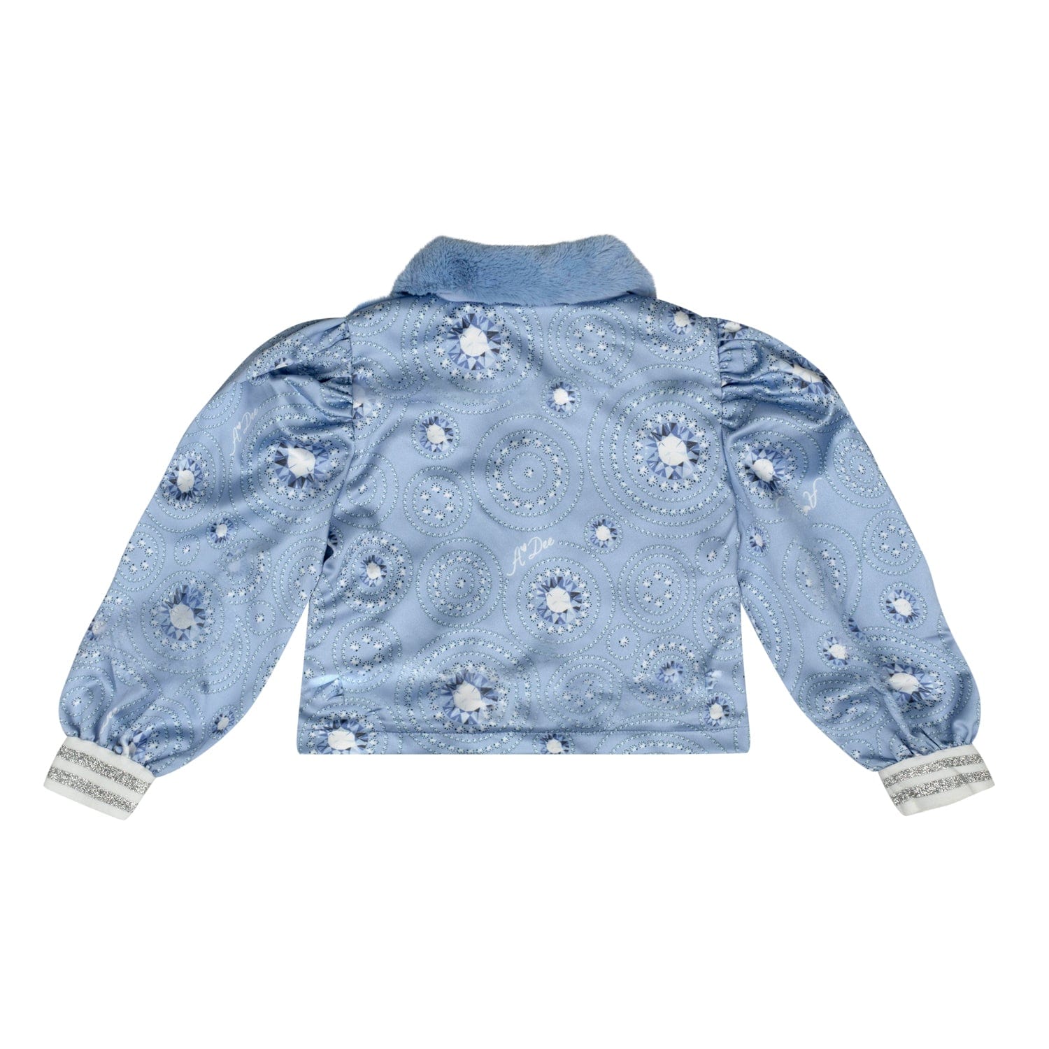 A DEE - A Dee On Ice Piper Faux Fur Diamond Indoor Jacket - Iced Blue