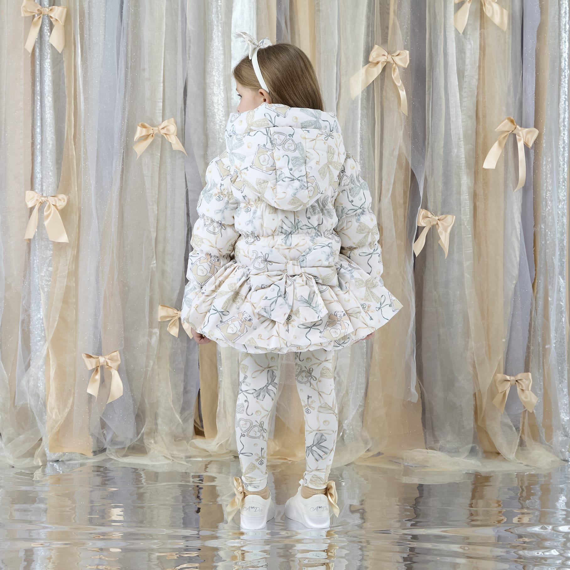 A DEE - Eau De A Dee Ava Bow Print Jacket - Snow White