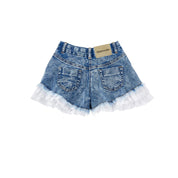 MONNALISA - Donald Duck Denim Short Set - White