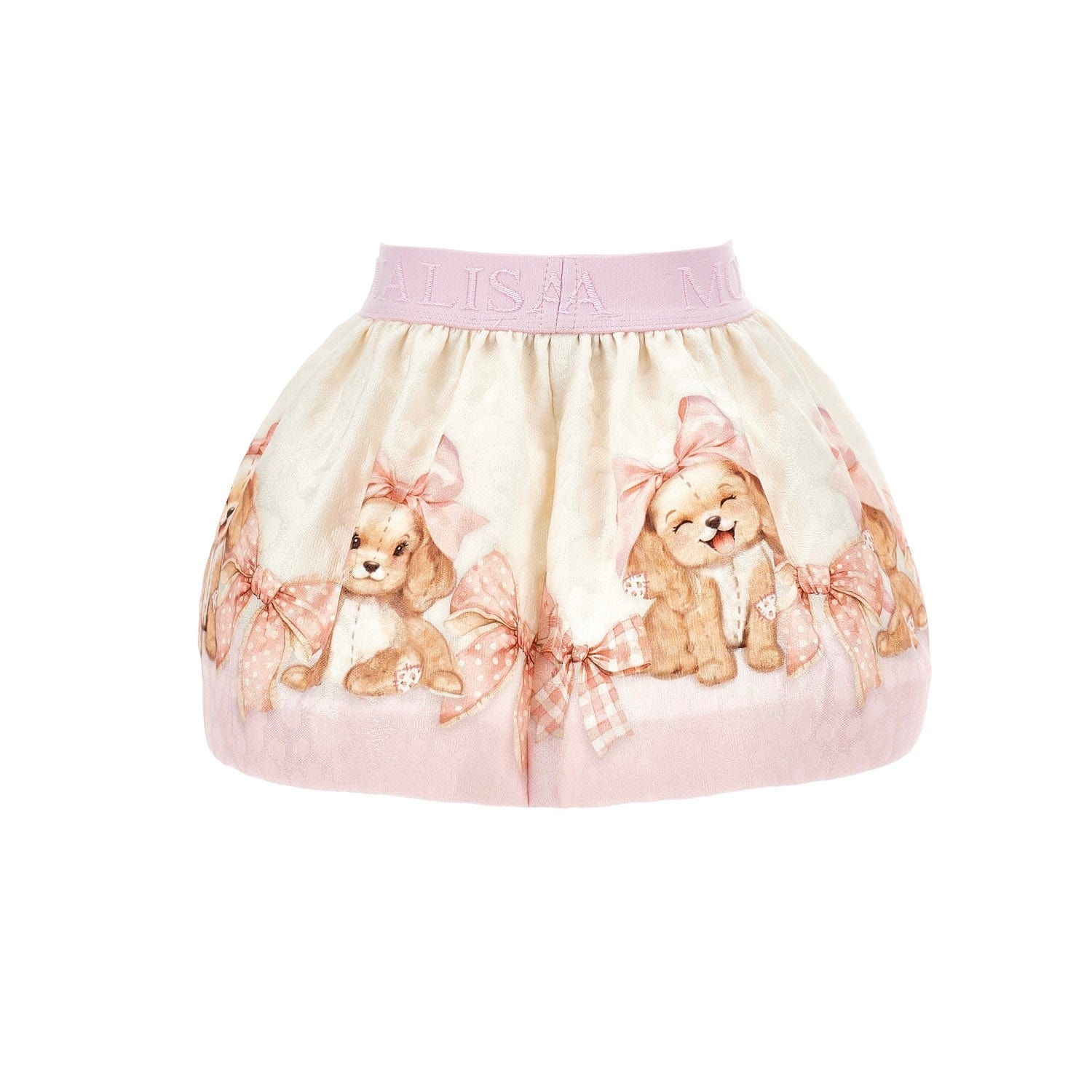 MONNALISA - Bebe Puppy Skirt Set - Pink