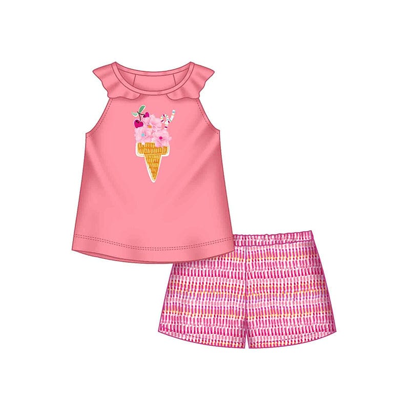 MAYORAL - Ice Cream Short Set - Pink