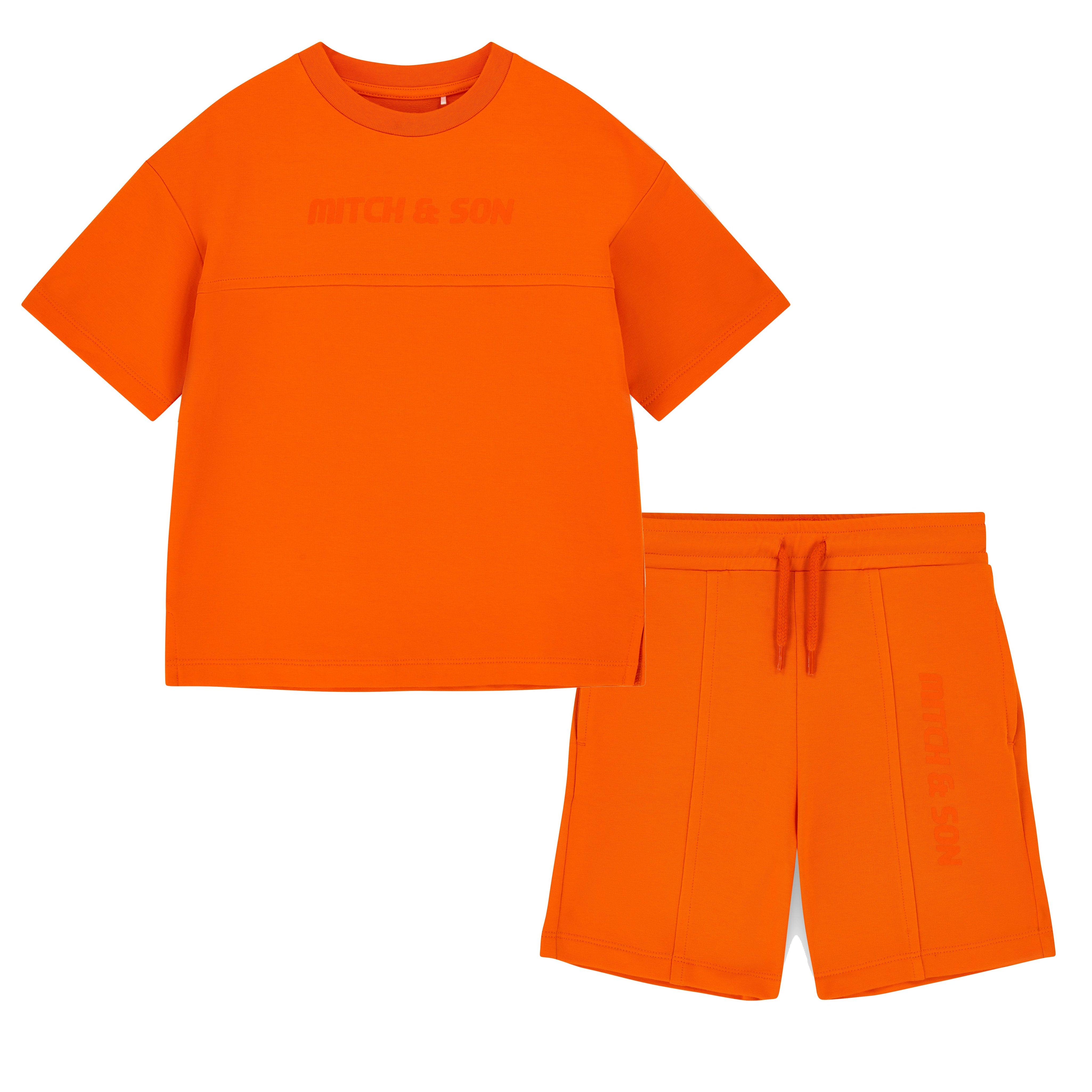 MITCH & SON - JNR Rory Dropped Shoulder Short Set - Bright Orange