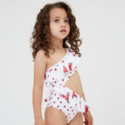 MONNALISA - Strawberry Swimsuit - White