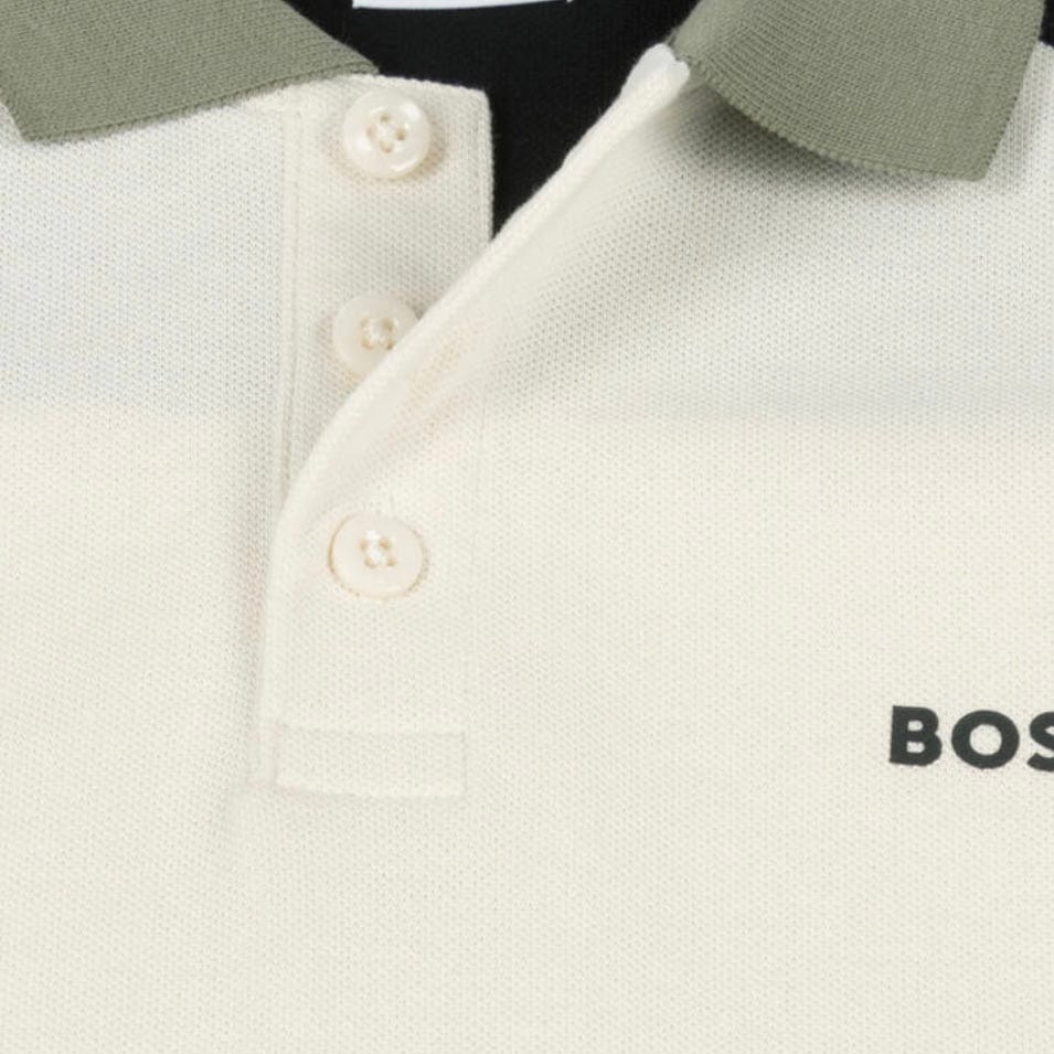 BOSS - Colour Block Polo Shirt - Sand