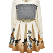 MONNALISA - Lady & The Tramp Belted Dress - Cream