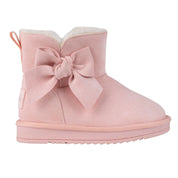 A DEE - Abstract Teddy Bowitiful Bow Ugg Boot - Baby Pink