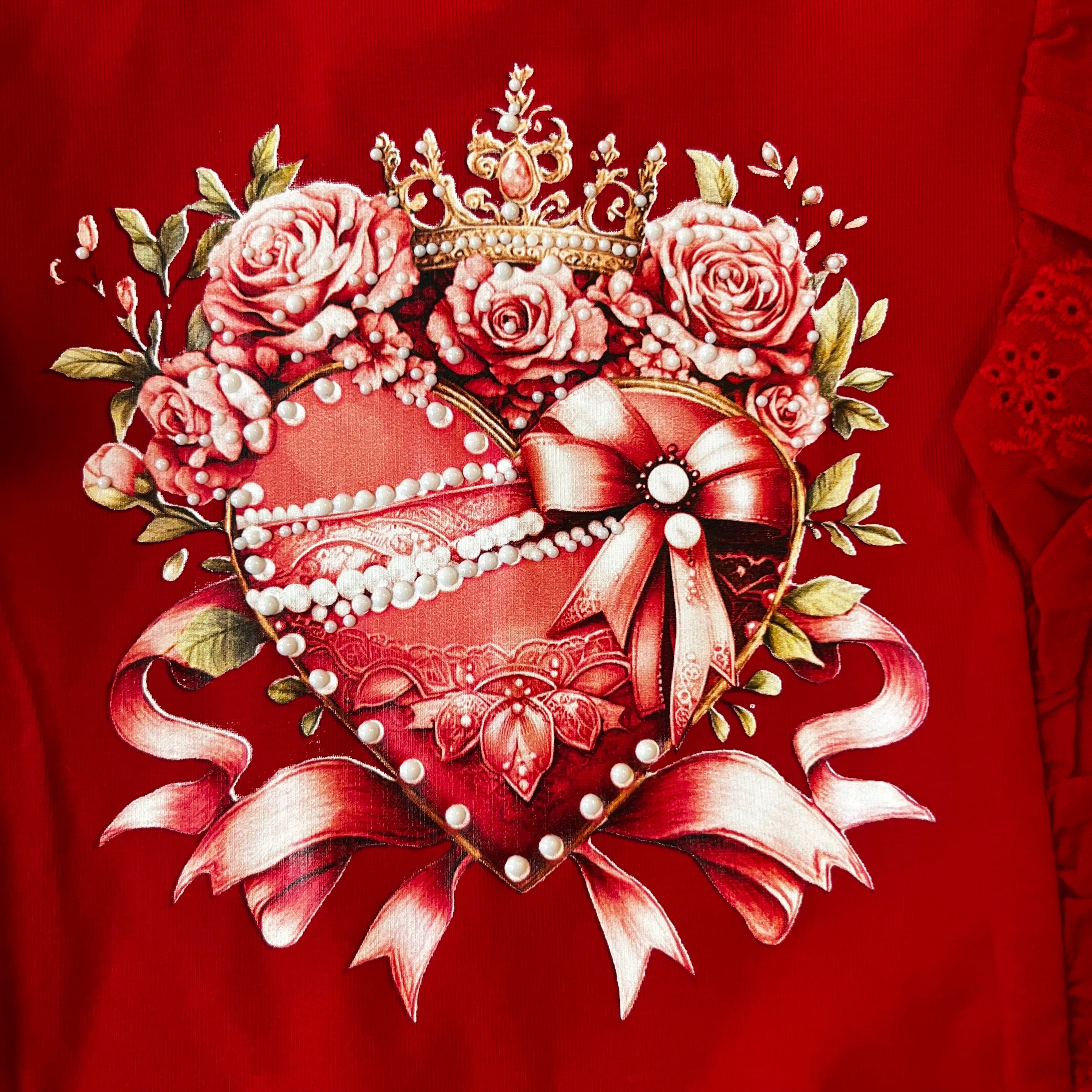 IS - Heart Leggings Set - Red