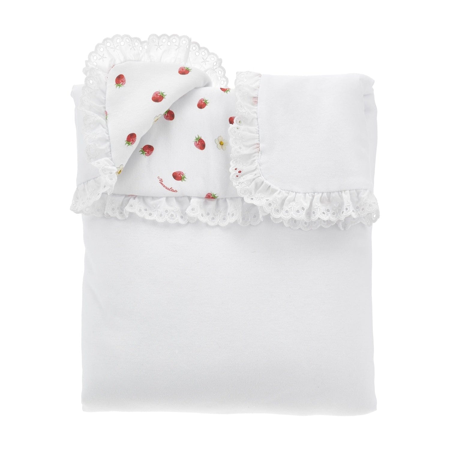 MONNALISA - Strawberry Blanket - White