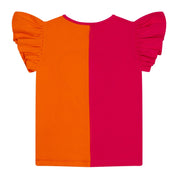 A DEE - Monica Bold Hearts Colour Block Heart Print Skirt Set - Hot Pink
