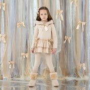 A DEE - Eau De A Dee Alina Fur Hood Legging Set - Stone Beige