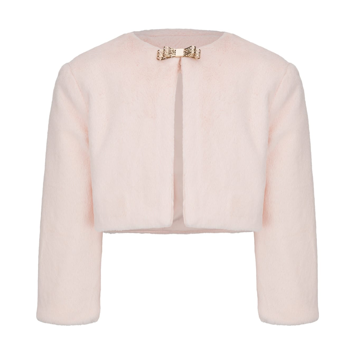 Daga - Sparkle Blush Faux Fur Jacket - Pink