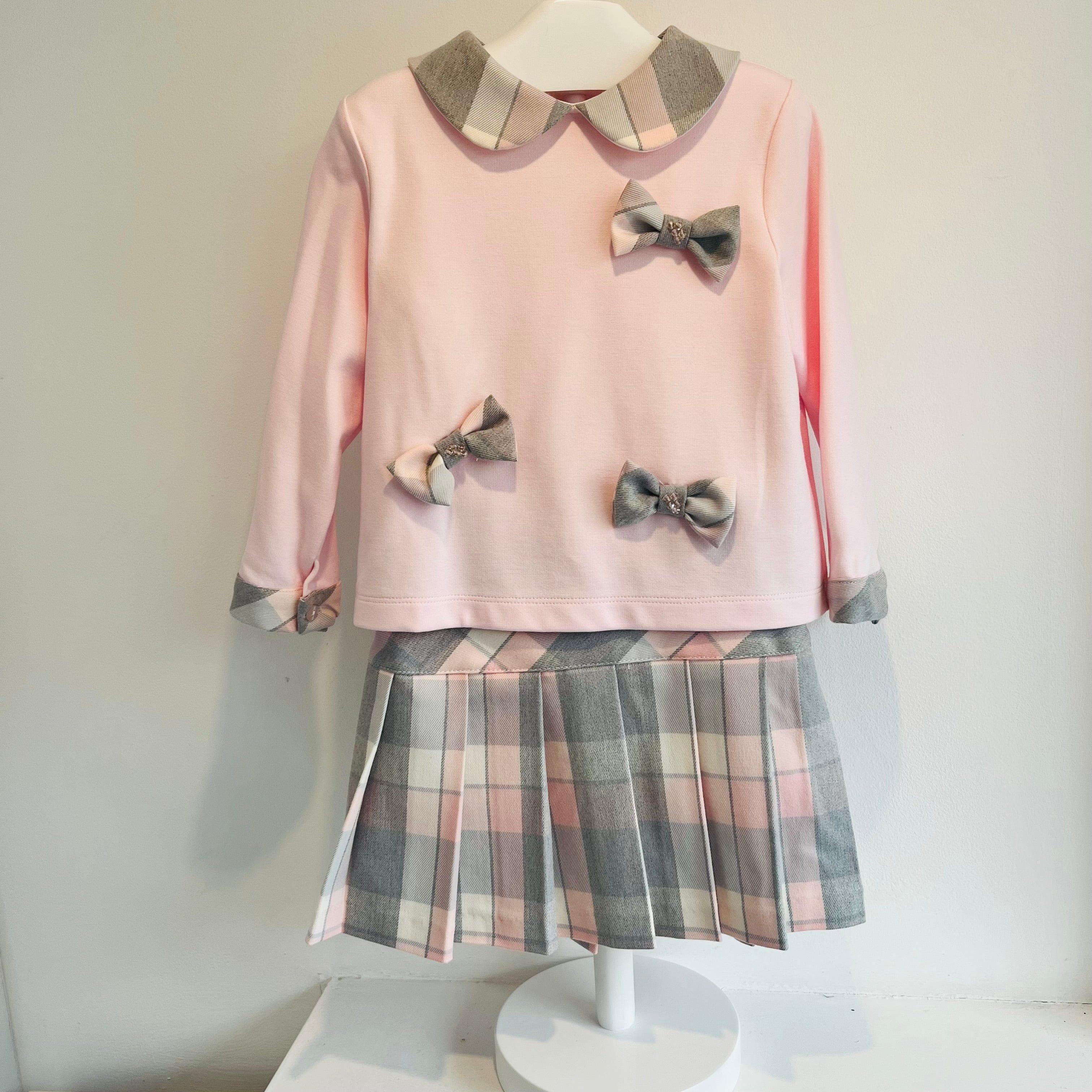 Bimbalo - Pleated Skirt Set - Pink