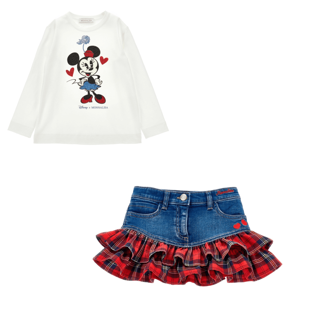 MONNALISA - Minnie Skirt Set - Red
