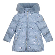 A DEE - A Dee On Ice Polly Diamond Print Jacket - Iced Blue