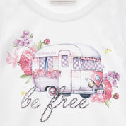 MONNALISA -  Be Free Top & Denim Short Set - Lilac