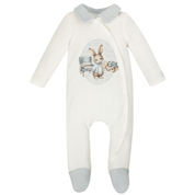 JAMIKS - Velour Damaso Rabbit Babygrow - Blue