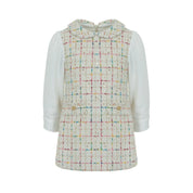 LAPIN HOUSE - Tweed Peter Pan Collar Dress - Cream