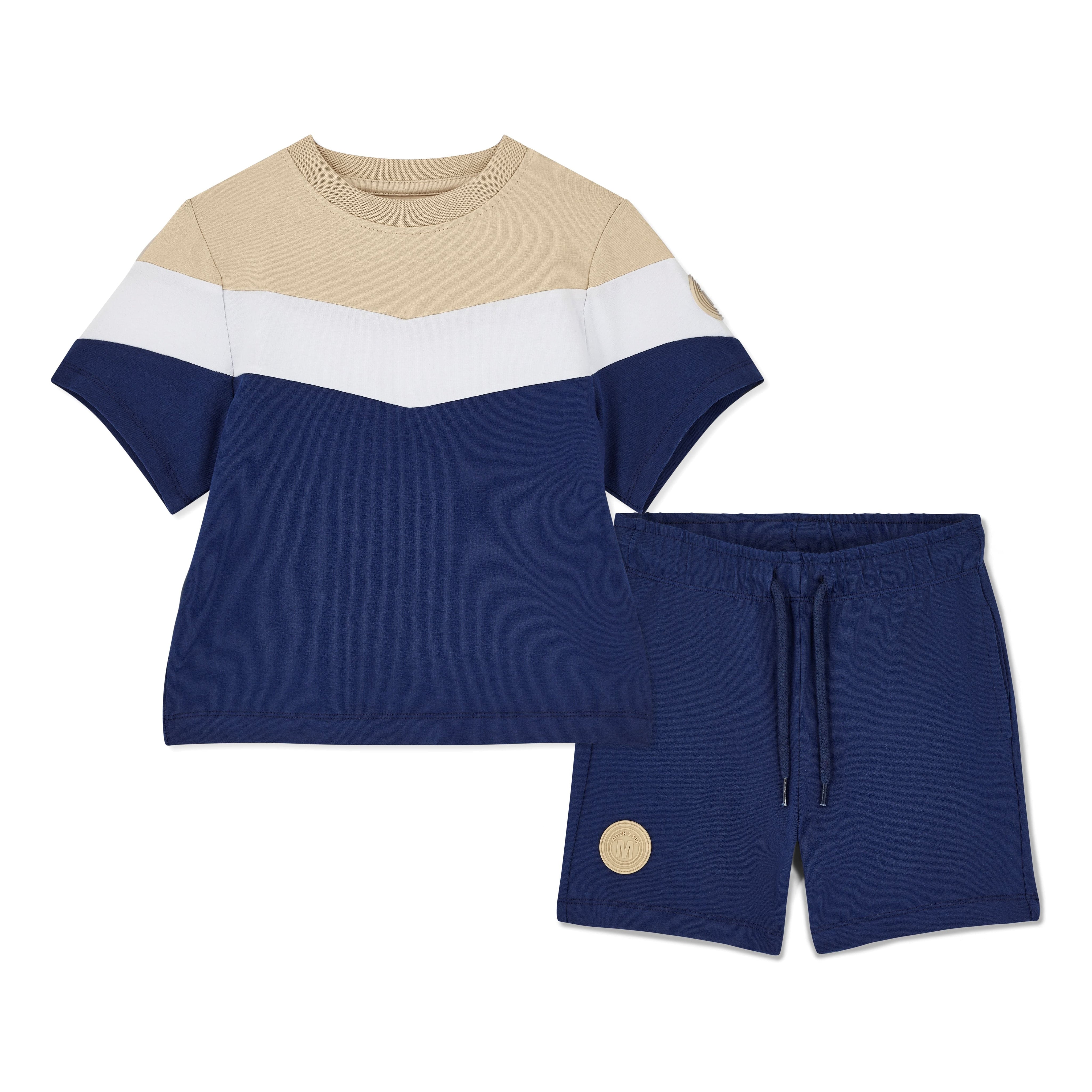 MITCH & SON - Chic Chevron JNR Paco Soft Set - Blue Navy