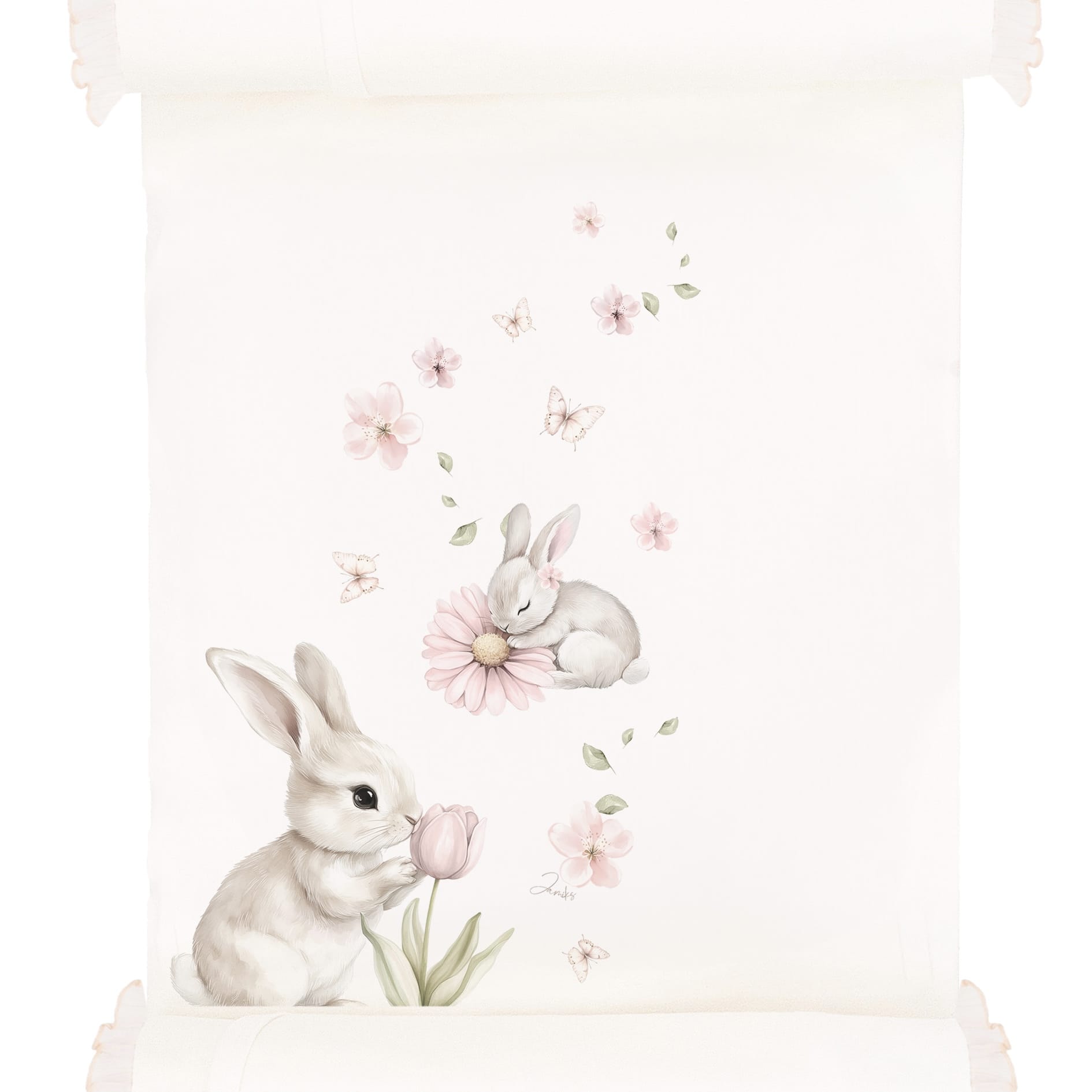 JAMIKS - Cotton Kelma Bunny Swaddle - Peach