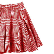 MONNALISA - Teddy Top &  Dog Tooth Skirt Set - Red