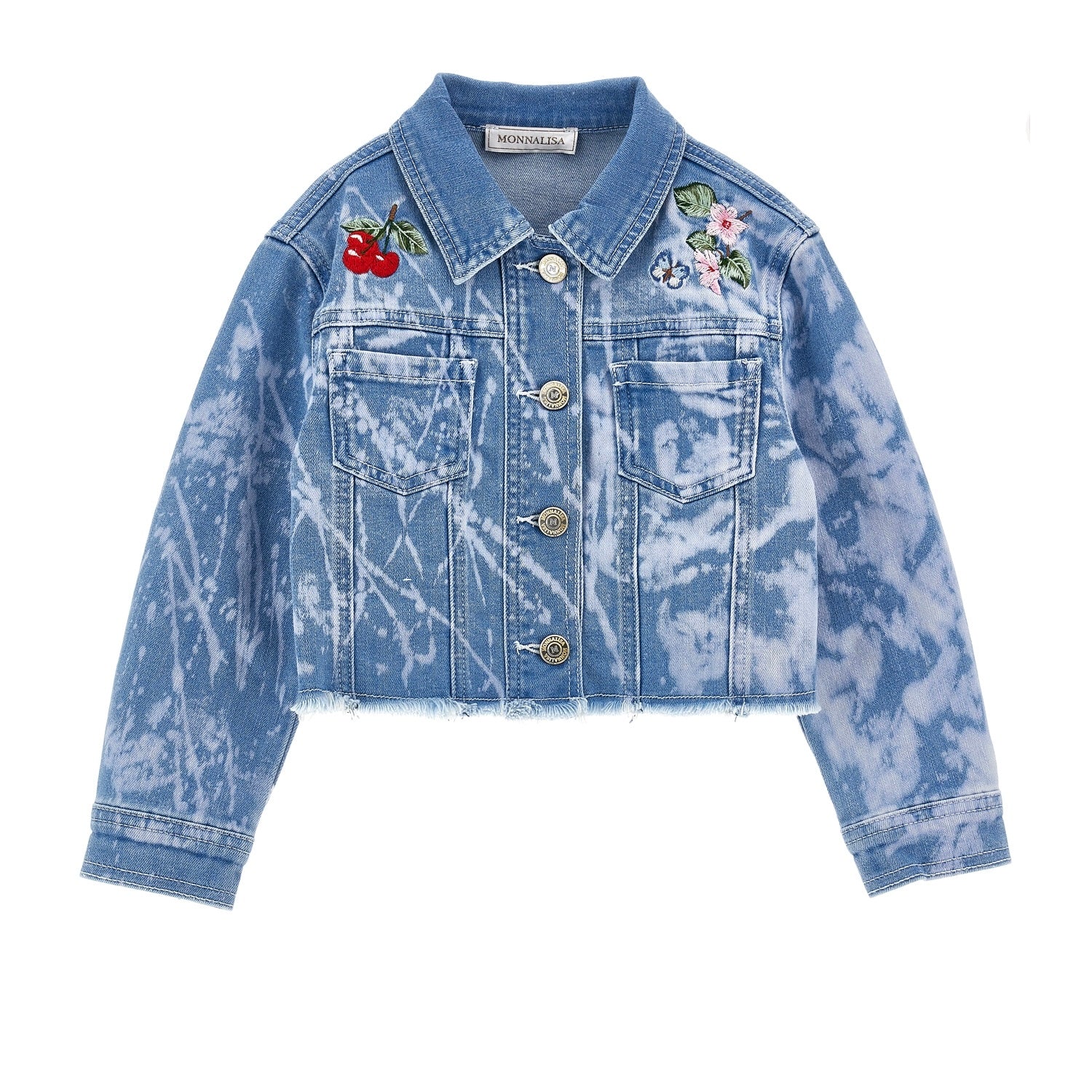 MONNALISA - Alice In Wonderland Denim Jacket - Blue