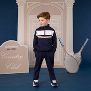 MITCH & SON - Classic Collection Samson - Quarter Zip Tracksuit - Navy