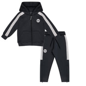 MITCH & SON - Calvin-Christopher Three Piece Poly Zipper Tracksuit - Dark Grey