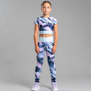 BONINI BY A DEE - Printed Sport Top & Legging Set Energy & Sprint - Sky Blue