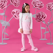 A DEE - Winter Bloom Andrea Fur Skirt Set - Snow White
