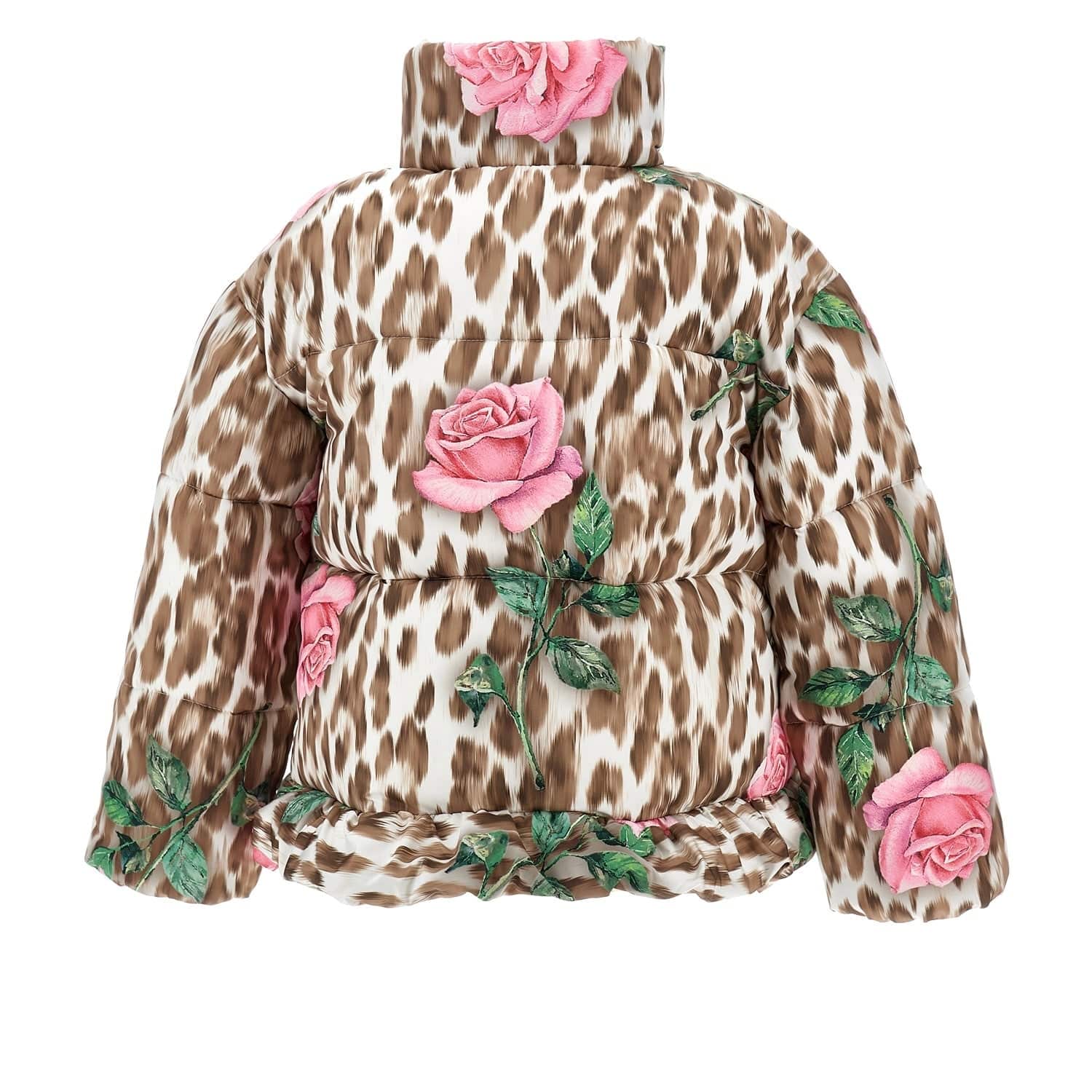 MONNALISA - Rose Puffer Jacket - Pink