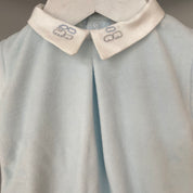 Coccode - Embroidered Collar Babygrow - Baby Blue