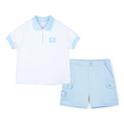 MITCH & SON - Oakland  Blue Breeze Polo Short Set - Sky Blue