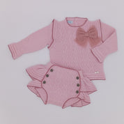 Rahigo - Two Piece Jam Pant Set With Pink Trim - Pink