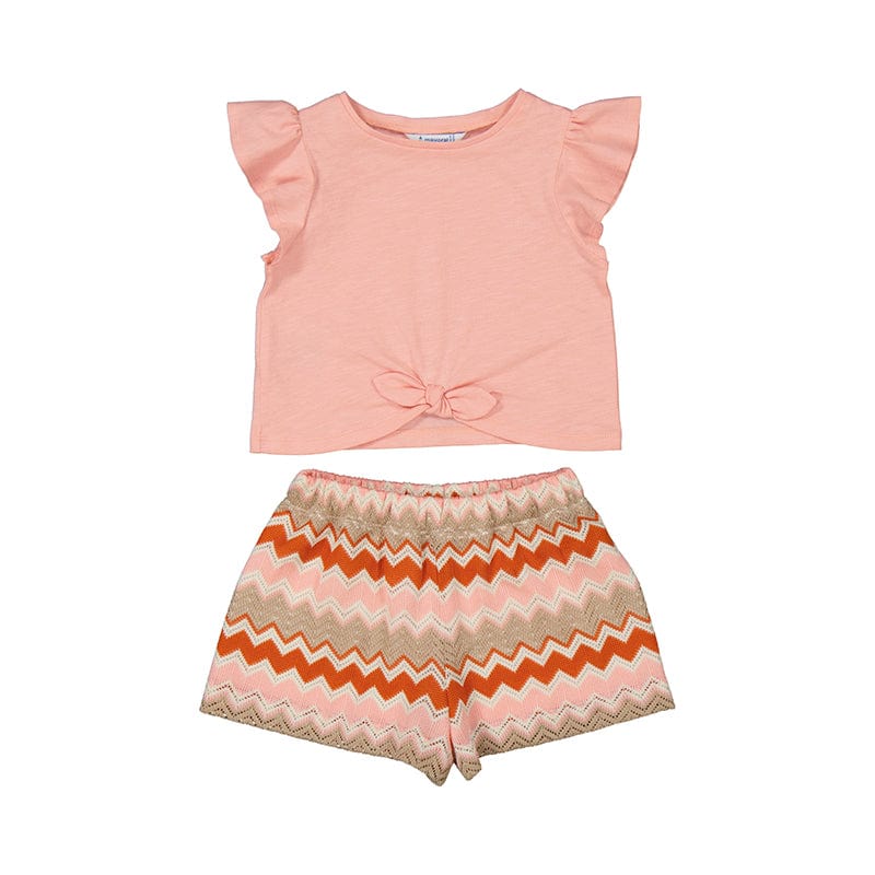 MAYORAL - Knit Short Set - Salmon