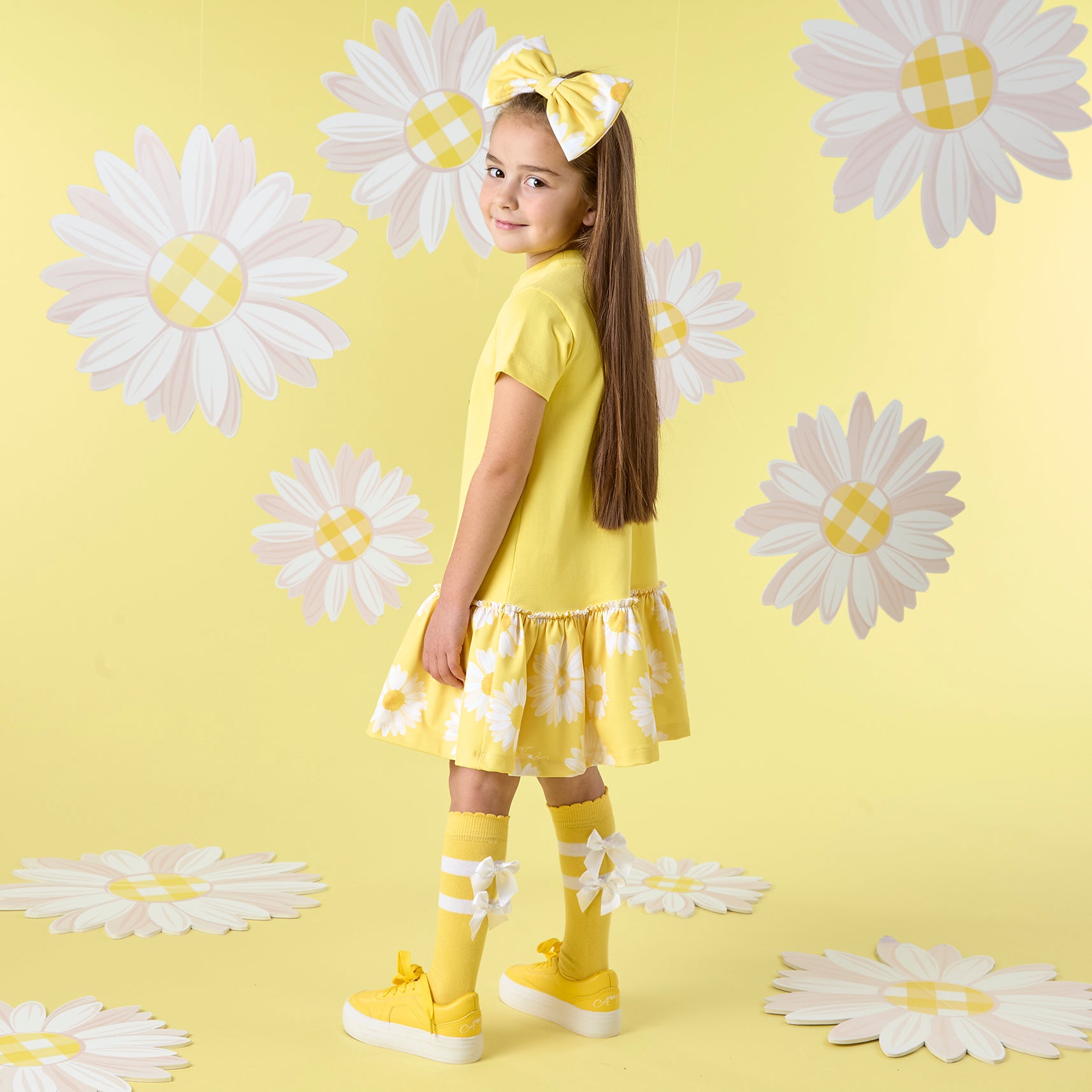 A DEE - Dove Daisy Dreamer Drop Waist Dress - Daisy Yellow