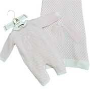 BIMBALO - Knitted  Blanket & Romper - Pink